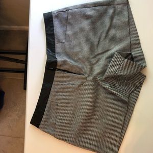 Bebe Black Checkered Shorts